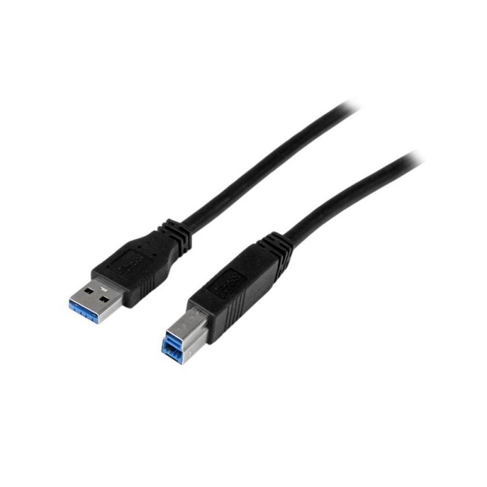 StarTech.com - Cable Certificado 1m USB 3.0 Super Speed USB B Macho a USB A Macho Adaptador para Impresora - Negro