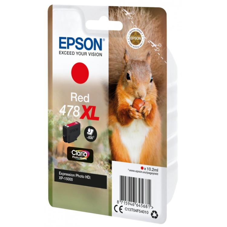 Epson - Squirrel Singlepack Red 478XL Claria Photo HD Ink