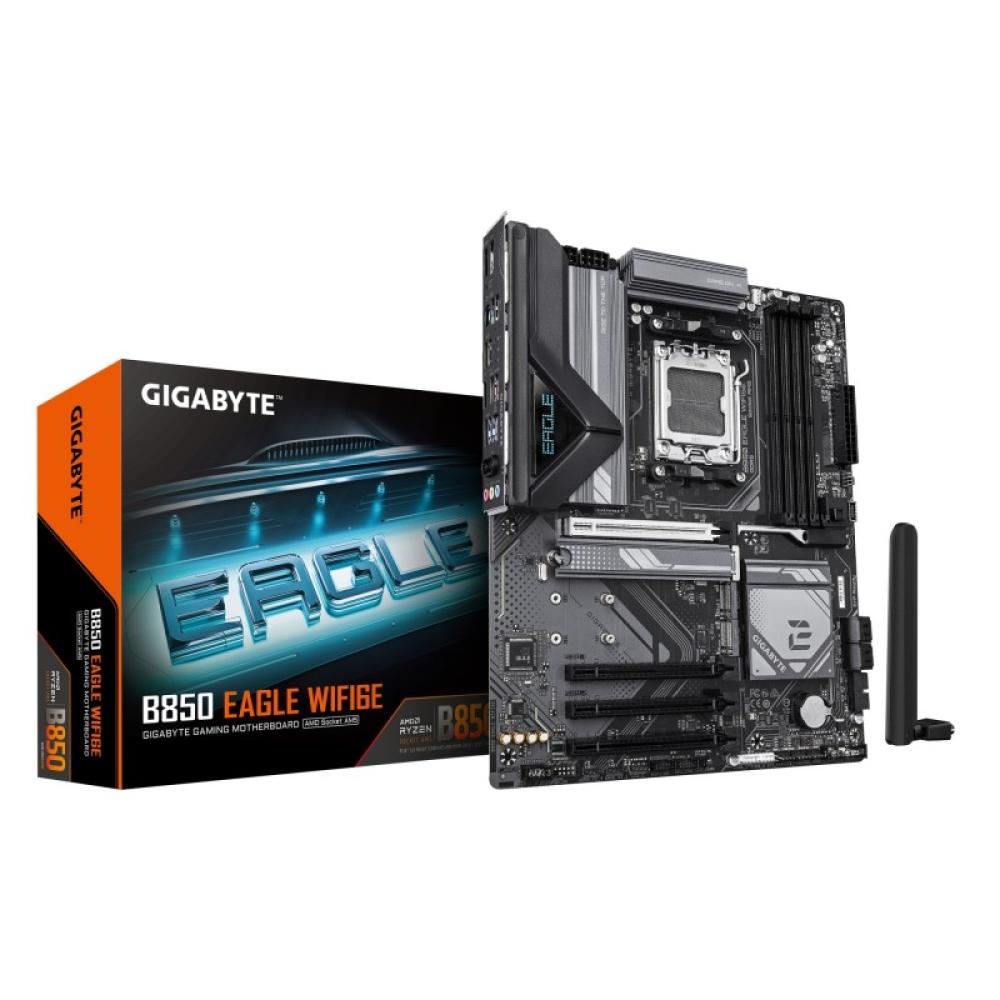 GIGABYTE - B850 EAGLE WIFI6E Placa Base - Procesadores AMD Ryzen Serie 9000, VRM digital de 8+2+2 fases, hasta 8200MHz DDR5 (OC)