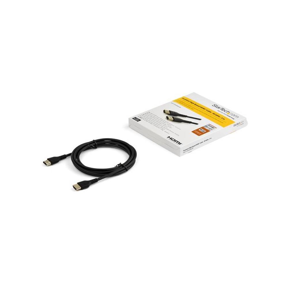 StarTech.com - Cable de 2m HDMI 2.0 Certificado Premium de alta velocidad con Ethernet - Durable - UHD 4K 60Hz - con - RHDMM2MP