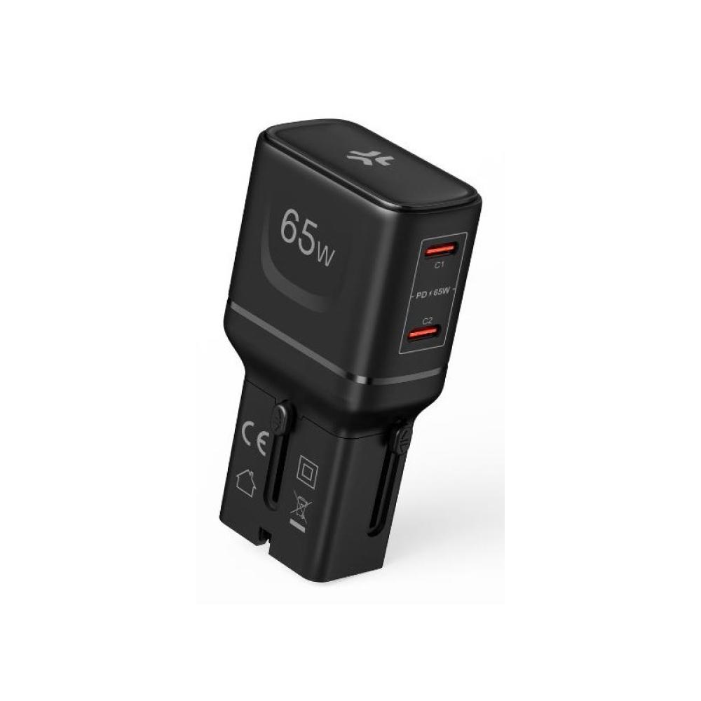 Celly - MULTIPLUGSL65W cargador de dispositivo móvil Auriculares, Smartphone, Tableta Negro Corriente alterna Carga rápida Inter