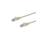 StarTech.com - Cable Cat6 de 3m - Delgado - con Conectores RJ45 sin Enganches - Gris