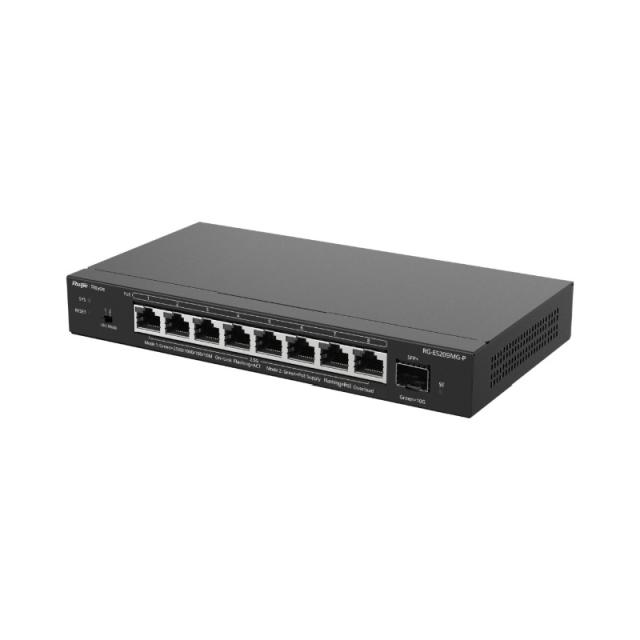 Ruijie Networks - RG-ES209MG-P switch No administrado L2 2.5G Ethernet (100/1000/2500) Energía sobre Ethernet (PoE) Negro