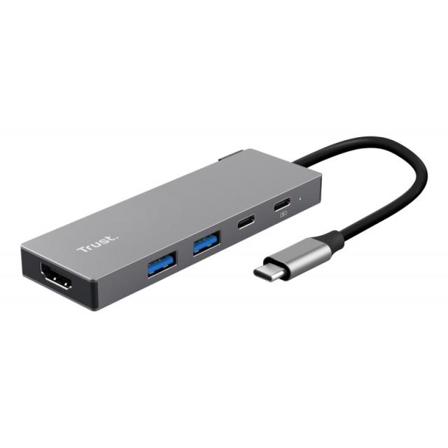 Trust - 26062 hub de interfaz USB Tipo C Gris