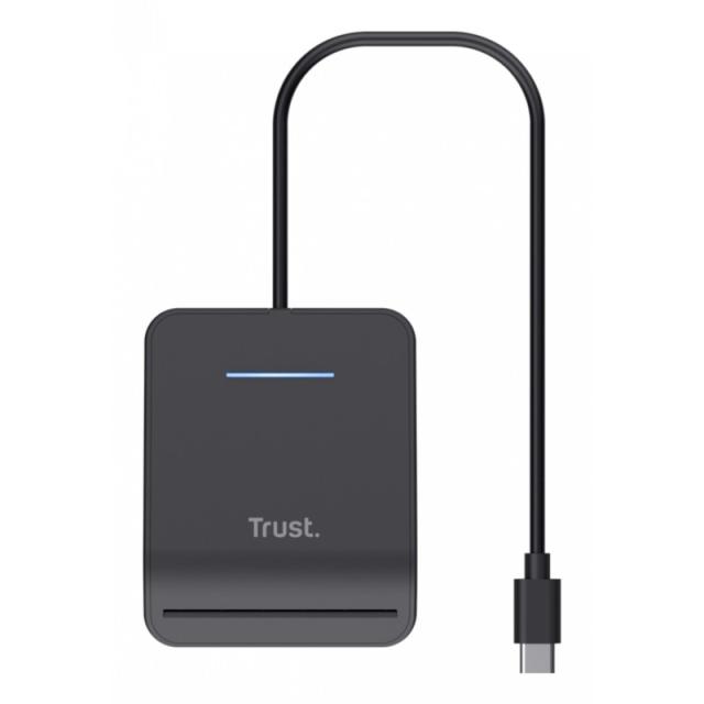 Trust - Primo lector de tarjeta inteligente Interior USB USB Tipo C Negro