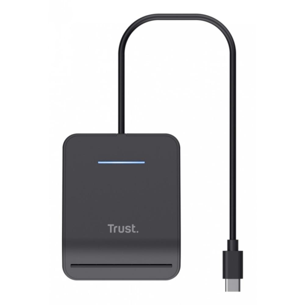 Trust - Primo lector de tarjeta inteligente Interior USB USB Tipo C Negro