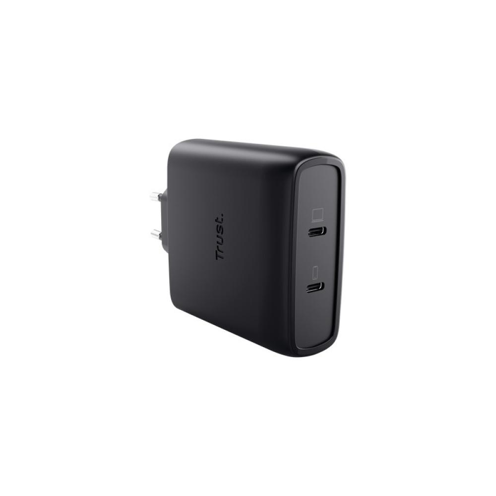 Trust - Maxo Cargador GaN USB-C de 2 puertos de 100 W - Blanco