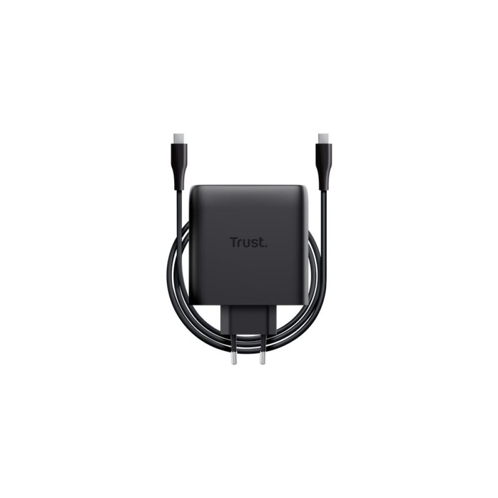 Trust - Maxo Cargador GaN USB-C de 2 puertos de 100 W - Blanco