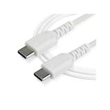 StarTech.com - Cable de 2m de Carga USB C - de Carga Rápida y Sincronización USB 2.0 Tipo C a USB C para Portátiles - RUSB2CC2MW