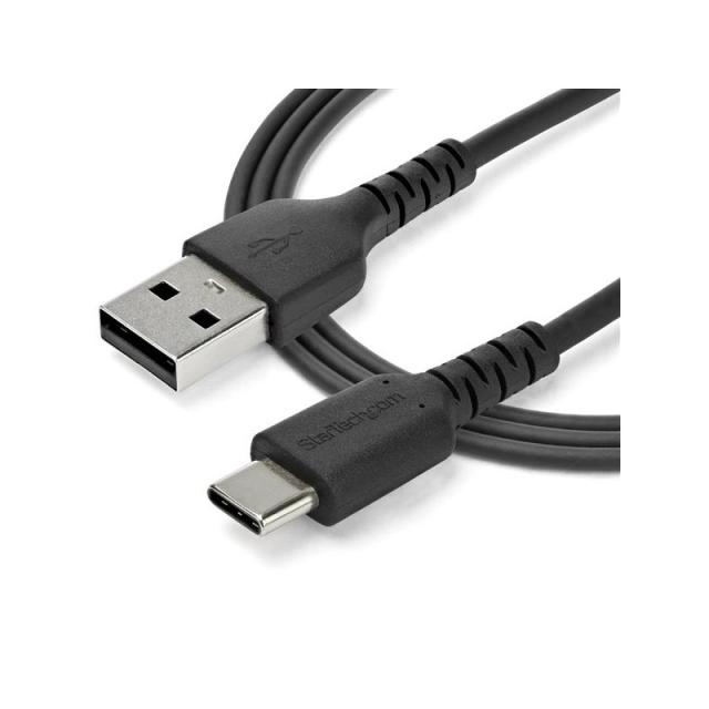 StarTech.com - Cable de Carga USB-A a USB-C de 1m - Cable de Carga Rápida y Sincronización USB 2.0 de Servicio Pesado - Cable de