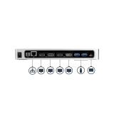 StarTech.com - Dock USB-C y USB-A - Docking Station para 2 Monitores DisplayPort y HDMI de 4K 60Hz - Replicador de Puertos USB 3