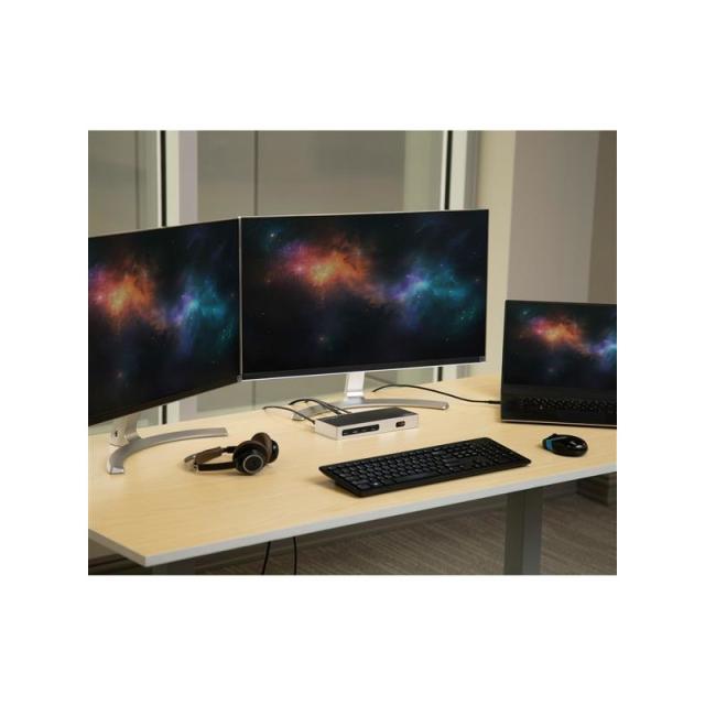 StarTech.com - Dock USB-C y USB-A - Docking Station para 2 Monitores DisplayPort y HDMI de 4K 60Hz - Replicador de Puertos USB 3