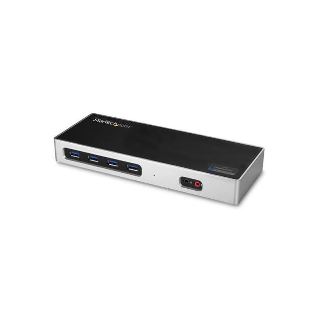 StarTech.com - Dock USB-C y USB-A - Docking Station para 2 Monitores DisplayPort y HDMI de 4K 60Hz - Replicador de Puertos USB 3
