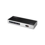 StarTech.com - Dock USB-C y USB-A - Docking Station para 2 Monitores DisplayPort y HDMI de 4K 60Hz - Replicador de Puertos USB 3