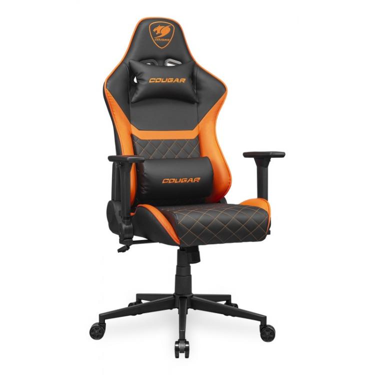 COUGAR - CGR-AO2 Asiento acolchado tapizado Negro, Naranja
