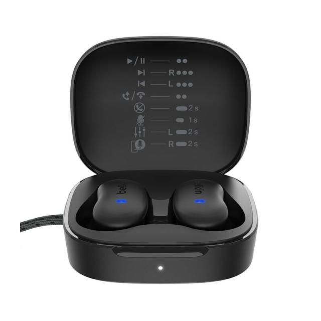 Belkin - SoundForm Anywhere Auriculares Inalámbrico y alámbrico Dentro de oído Llamadas/Música USB Tipo C Bluetooth Negro