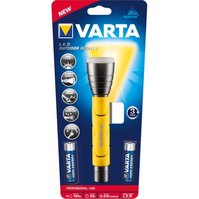 Varta - 18628101421 Negro, Amarillo Linterna de mano LED
