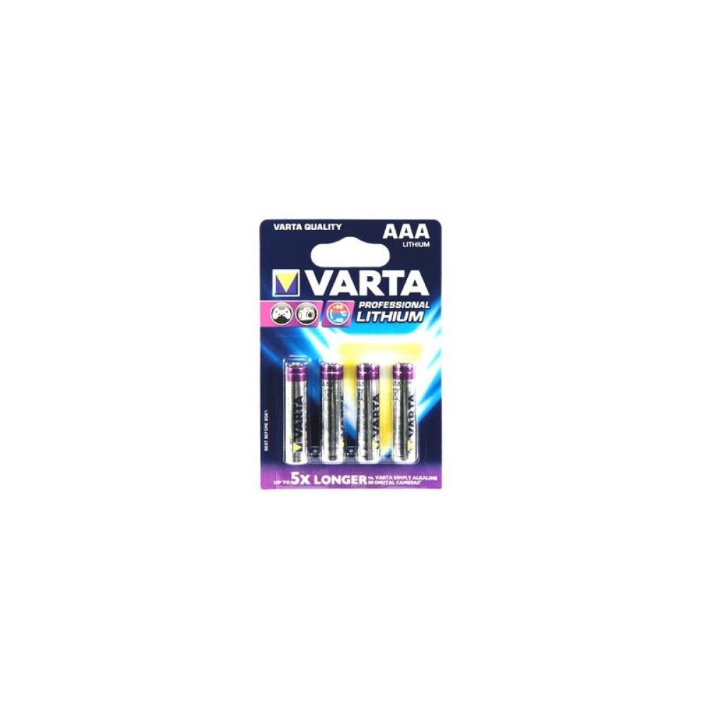Varta - 4x AAA Lithium Batería de un solo uso Litio
