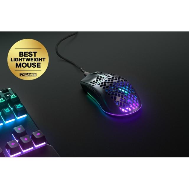 Steelseries - Aerox 3 ratón Juego mano derecha USB Tipo C Óptico 8500 DPI - 62611