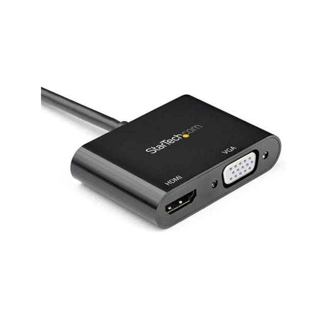 StarTech.com - Adaptador DisplayPort a HDMI VGA - Dongle Convertidor DisplayPort 1.2 HBR2 a HDMI 2.0 (4K 60Hz) o VGA 1080p - Ada