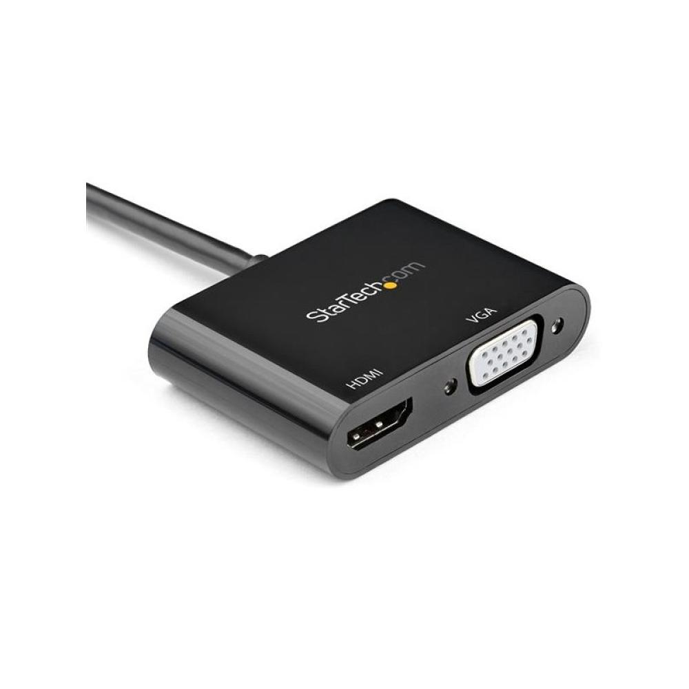 StarTech.com - Adaptador DisplayPort a HDMI VGA - Dongle Convertidor DisplayPort 1.2 HBR2 a HDMI 2.0 (4K 60Hz) o VGA 1080p - Ada