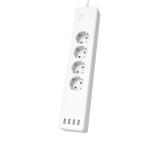 Hama - Regleta Inteligente WiFi con 4 enchufes y 4 USB (Enchufe múltiple sin hub/Gateway, con USB, 4 enchufes, con protección co