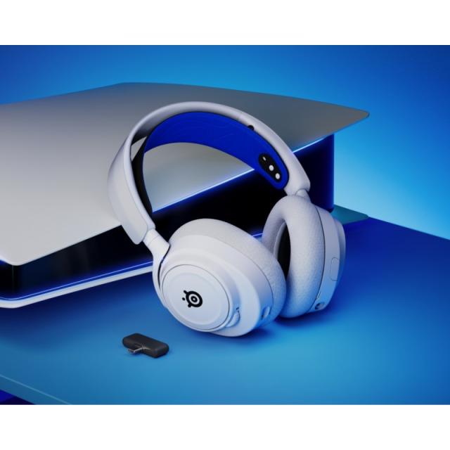 Steelseries - ARCTIS NOVA 7P WHITE Auriculares Inalámbrico Diadema Juego Bluetooth Azul, Blanco