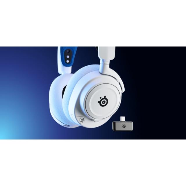 Steelseries - ARCTIS NOVA 7P WHITE Auriculares Inalámbrico Diadema Juego Bluetooth Azul, Blanco