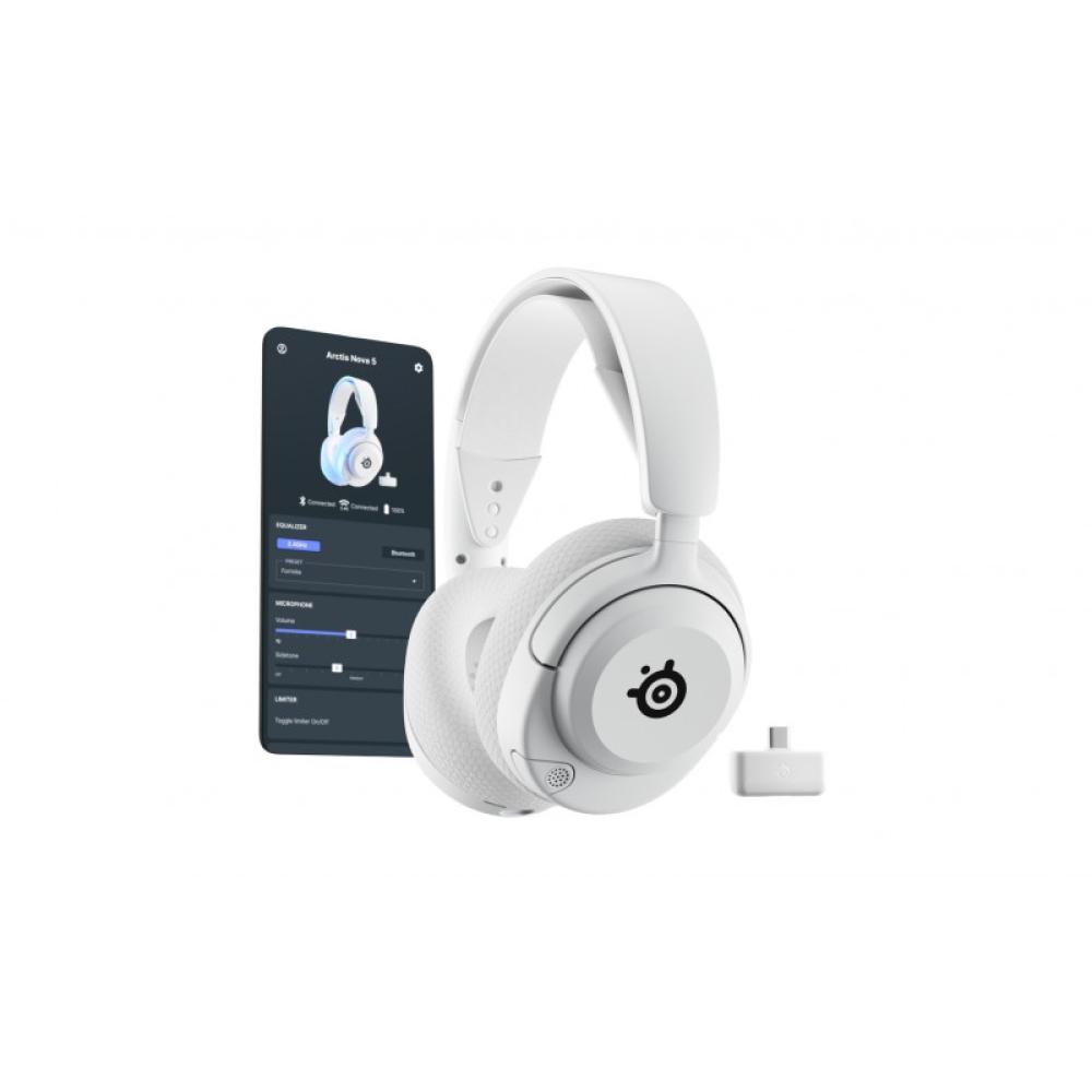 Steelseries - Arctis Nova 5P Wireless Auriculares Inalámbrico Diadema Juego USB Tipo C Bluetooth Blanco
