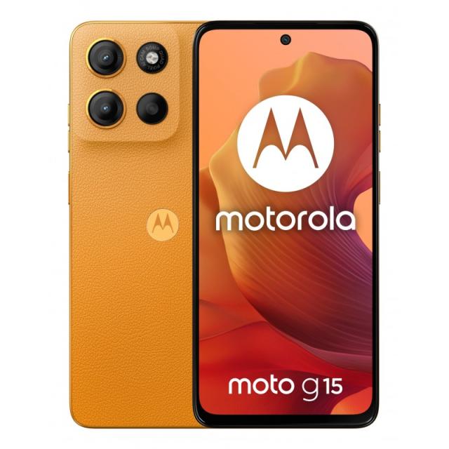 Motorola - moto g15 17,1 cm (6.72") SIM doble Android 15 4G USB Tipo C 8 GB 128 GB 5200 mAh Naranja