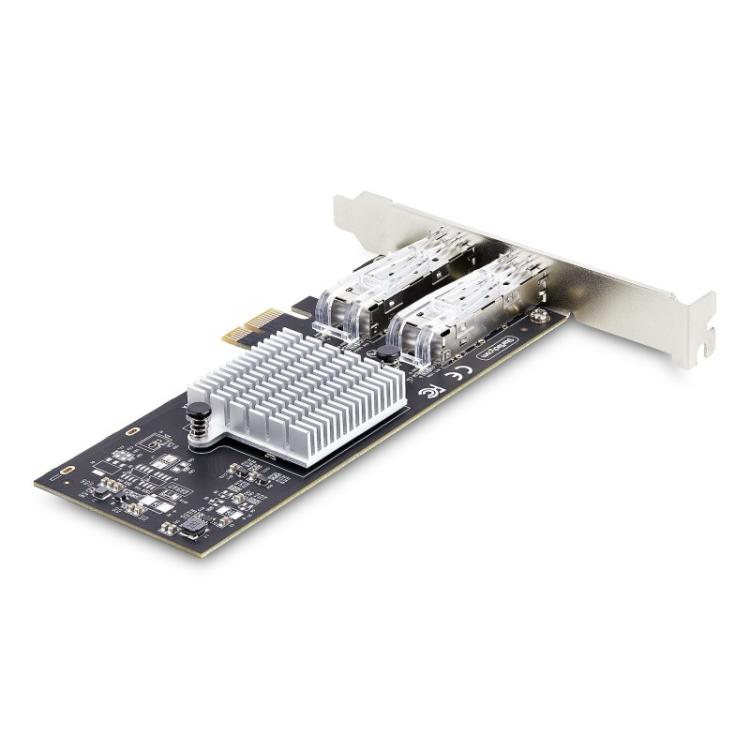 StarTech.com - Tarjeta PCIe 2.1x1 de Red de Fibra Óptica/Cobre Ethernet 1Gb SFP de 2 Puertos - Chipset Controlador Intel I350-AM