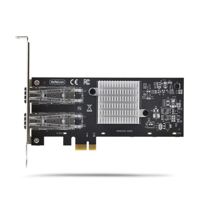 StarTech.com - Tarjeta PCIe 2.1x1 de Red de Fibra Óptica/Cobre Ethernet 1Gb SFP de 2 Puertos - Chipset Controlador Intel I350-AM