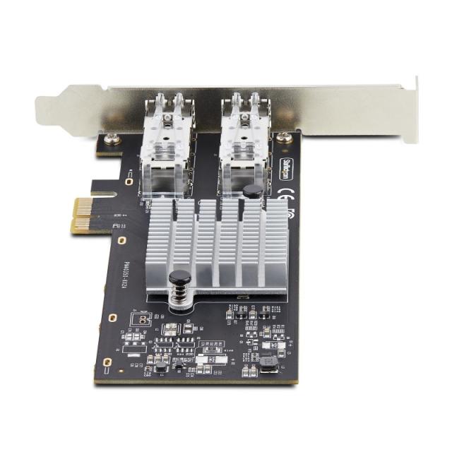 StarTech.com - Tarjeta PCIe 2.1x1 de Red de Fibra Óptica/Cobre Ethernet 1Gb SFP de 2 Puertos - Chipset Controlador Intel I350-AM