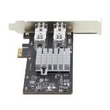 StarTech.com - Tarjeta PCIe 2.1x1 de Red de Fibra Óptica/Cobre Ethernet 1Gb SFP de 2 Puertos - Chipset Controlador Intel I350-AM