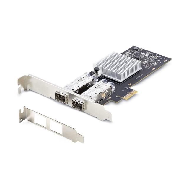 StarTech.com - Tarjeta PCIe 2.1x1 de Red de Fibra Óptica/Cobre Ethernet 1Gb SFP de 2 Puertos - Chipset Controlador Intel I350-AM