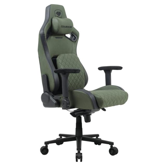 COUGAR - DEFENSOR S ARMY GREEN F Silla para videojuegos universal Asiento acolchado Verde