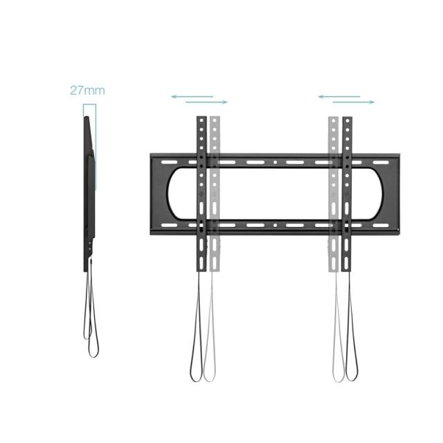 TooQ - Soporte Fijo de pared para pantallas 37"- 80", Negro - LP1084F-B