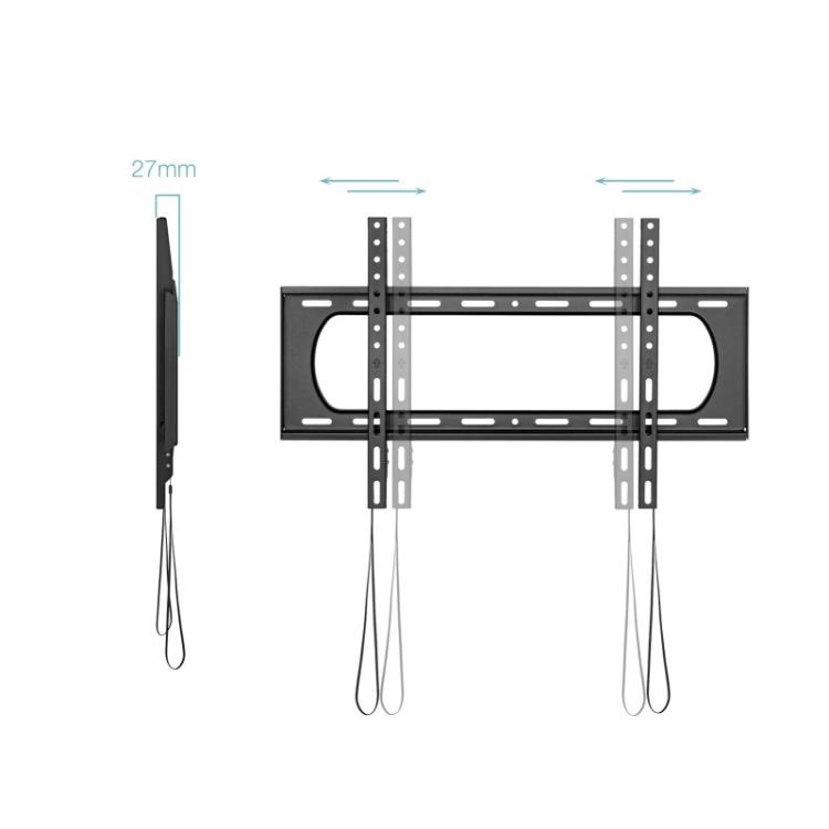 TooQ - Soporte Fijo de pared para pantallas 37"- 80", Negro - LP1084F-B