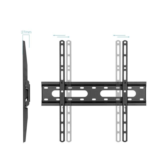 TooQ - Soporte Fijo de pared para pantallas 32"- 70", Negro - LP1072F-B