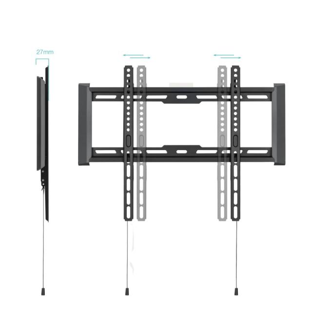 TooQ - Soporte Fijo de pared para pantallas 32"- 70", Negro - LP1073F-B