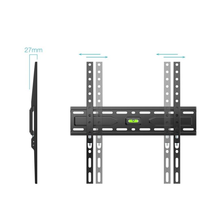 TooQ - Soporte Fijo de pared para pantallas 32"- 75", Negro