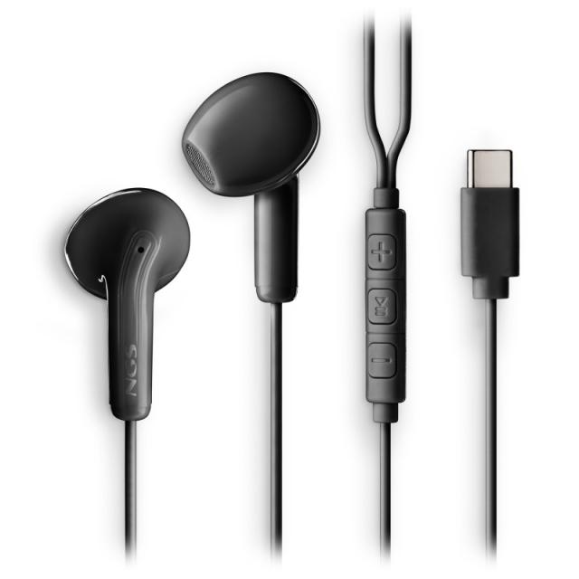 NGS - CROSS GLIDE Auriculares Alámbrico Dentro de oído Llamadas/Música USB Tipo C Negro