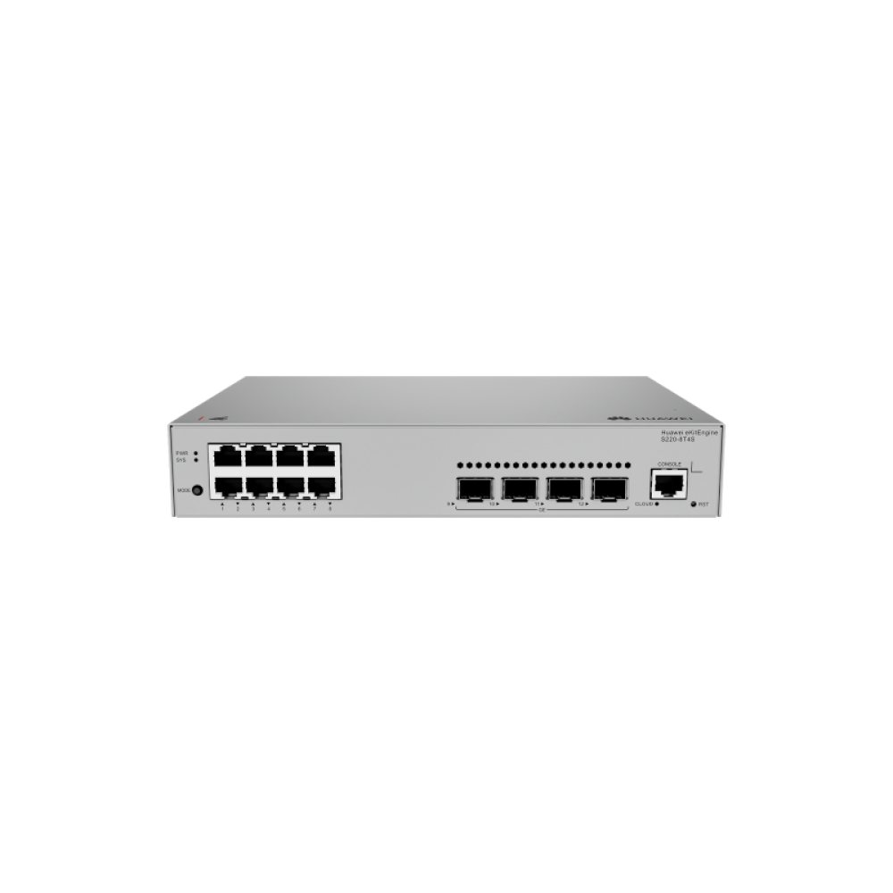 Huawei - HUAWEI S220 8T4S S220 8T4S S220 8T4S 8 10 100 1000BASE T PORTS,4 GE SFP PORTS, AC POWER
