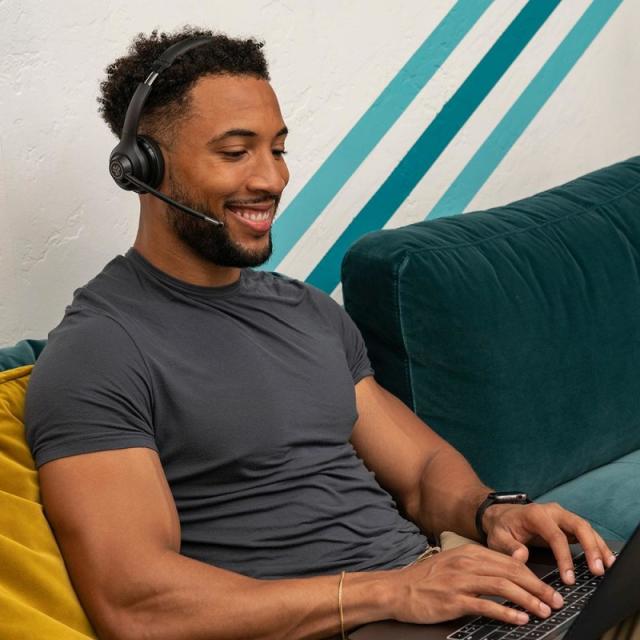 JLab - Go Work Gen 2 Auriculares Inalámbrico y alámbrico Diadema Llamadas/Música USB Tipo C Bluetooth Negro, Azul