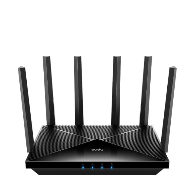 Cudy - WR6500 router inalámbrico Gigabit Ethernet Doble banda (2,4 GHz / 5 GHz) Negro