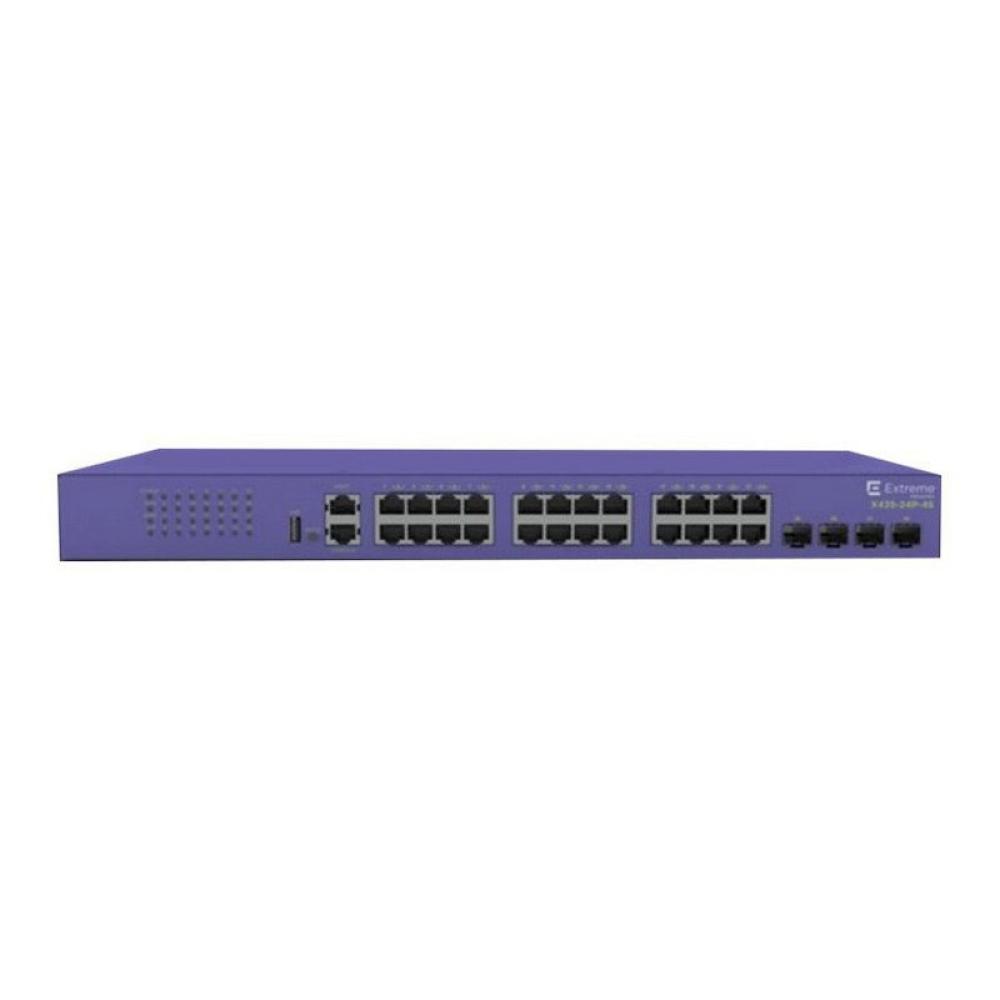 Extreme networks - ExtremeSwitching X435 Gestionado Gigabit Ethernet (10/100/1000) Energía sobre Ethernet (PoE) Violeta