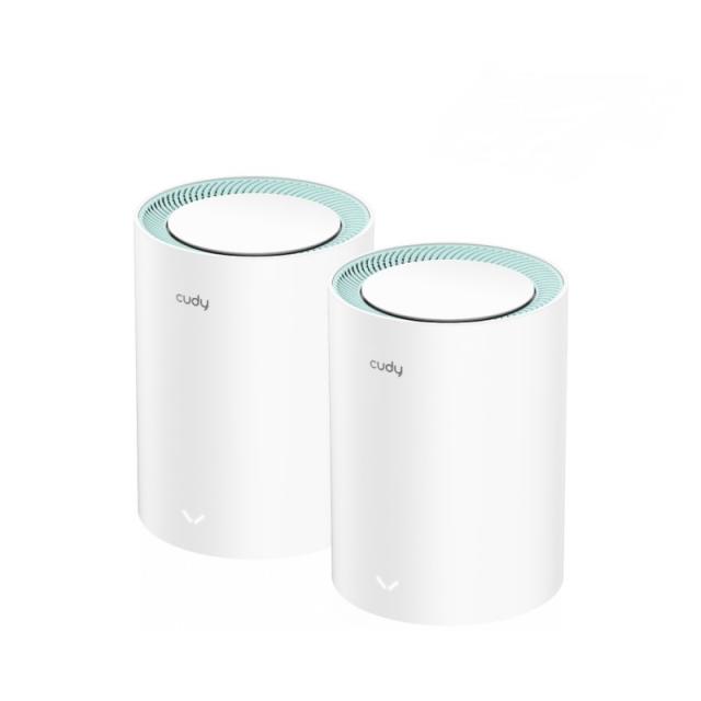 Cudy - M1300 2-PACK sistema Wi-Fi Mesh (Wi-Fi en malla) Doble banda (2,4 GHz / 5 GHz) Wi-Fi 5 (802.11ac) Blanco 1 Interno