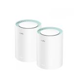 Cudy - M1300 2-PACK sistema Wi-Fi Mesh (Wi-Fi en malla) Doble banda (2,4 GHz / 5 GHz) Wi-Fi 5 (802.11ac) Blanco 1 Interno