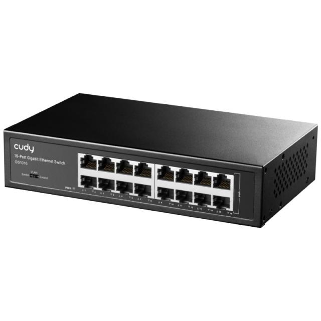 Cudy - GS1016 switch Gigabit Ethernet (10/100/1000) Negro