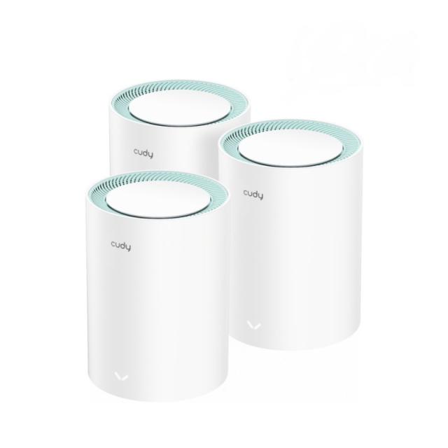 Cudy - M1300 3-PACK sistema Wi-Fi Mesh (Wi-Fi en malla) Doble banda (2,4 GHz / 5 GHz) Wi-Fi 5 (802.11ac) Blanco 1 Interno